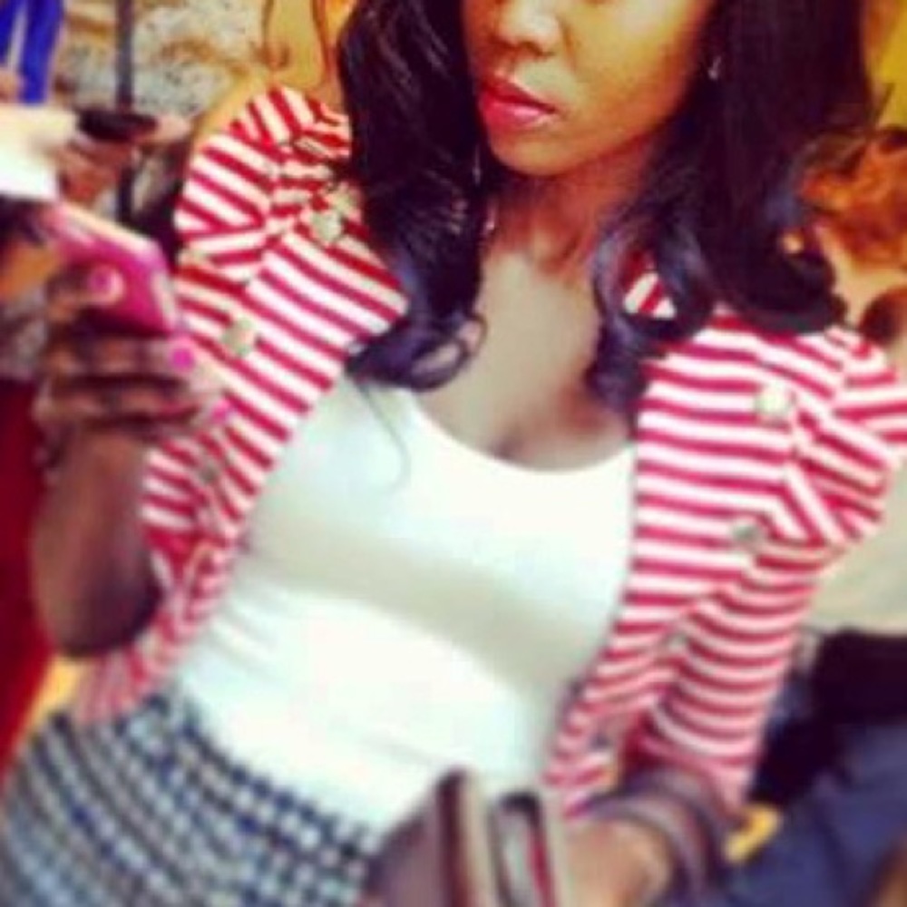 Couture Red & White Crop Jacket